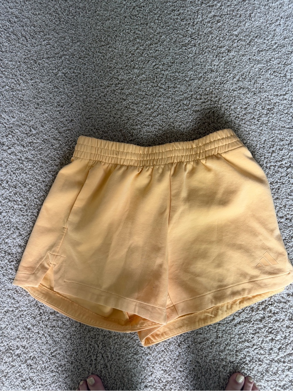 adidas Women’s Pastel Yellow Athletic Shorts